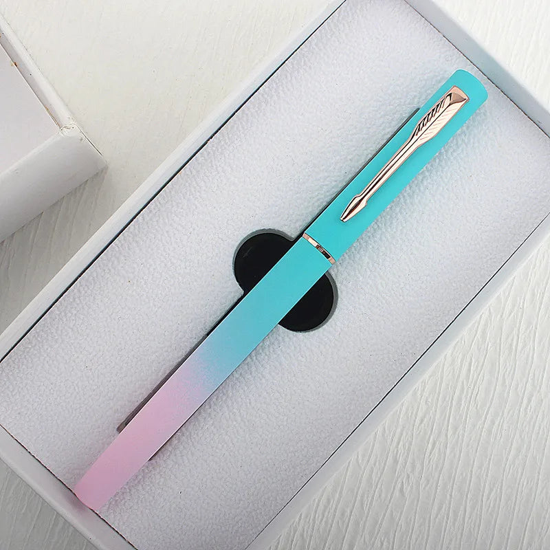 Caneta-tinteiro de cor metálica, negócios e escritório, papelaria escolar estudantil, canetas de tinta, qualidade de luxo, 5068