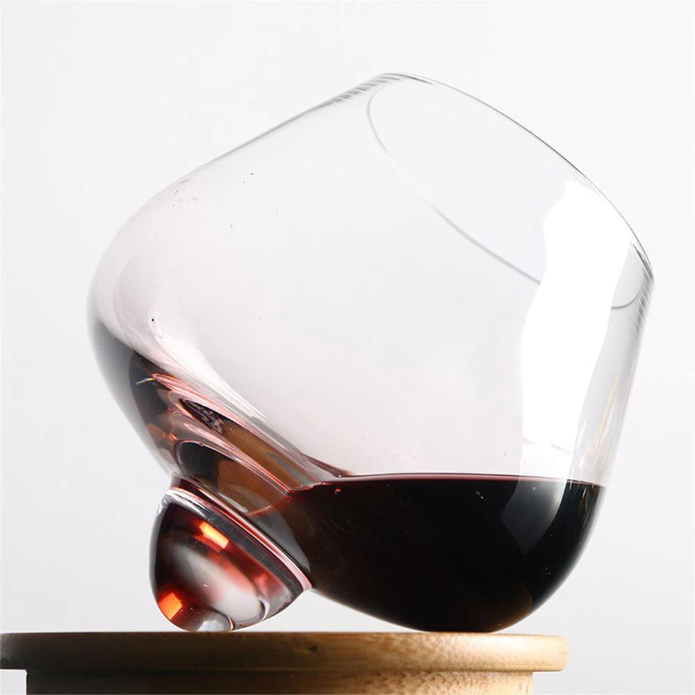250ml/400ml copo de vinho de uísque irregular rotativo barriga alta cerveja uísque brandy cocktail copo de vinho tumbler para baixo vidro de barra