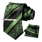 Clássico masculino floral gravata 8cm conjunto de gravata de seda bolso quadrado gravata clipe ternos de negócios acessórios noivo casamento cravat
