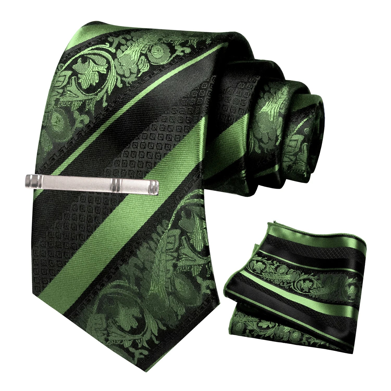 Clássico masculino floral gravata 8cm conjunto de gravata de seda bolso quadrado gravata clipe ternos de negócios acessórios noivo casamento cravat