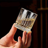 100ml/210ml europeu uísque casa cristal vodka cerveja criativo clássico listrado vinho degustação copo brandy suco cauda vidro