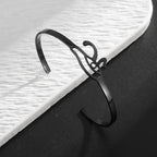 Pulseira de punho simples brilhante de dupla camada de aço inoxidável adequada para homens e mulheres pulseira de punho de duas cores joias de casal