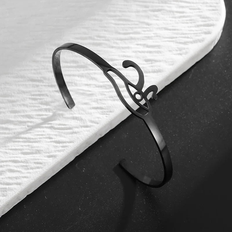 Pulseira de punho simples brilhante de dupla camada de aço inoxidável adequada para homens e mulheres pulseira de punho de duas cores joias de casal