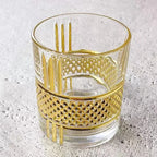 Forro de ouro Whisky Copo, Old Fashioned Rocks Copos, Copos para Cocktail Scotch, Bourbon, Gin, Voldka, Brandy