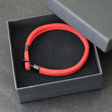 Moda masculina âncora pulseira dupla camada náutica braslet homme verão praia acessórios pulsera roja hombre macrame braclet