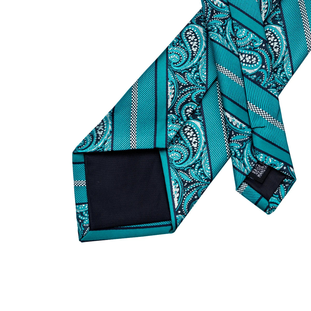 Oi-Tie-gravata azul teal masculina, gravata de alta qualidade, pino de gola dourada, conjunto de abotoaduras sólidas, luxo, novo