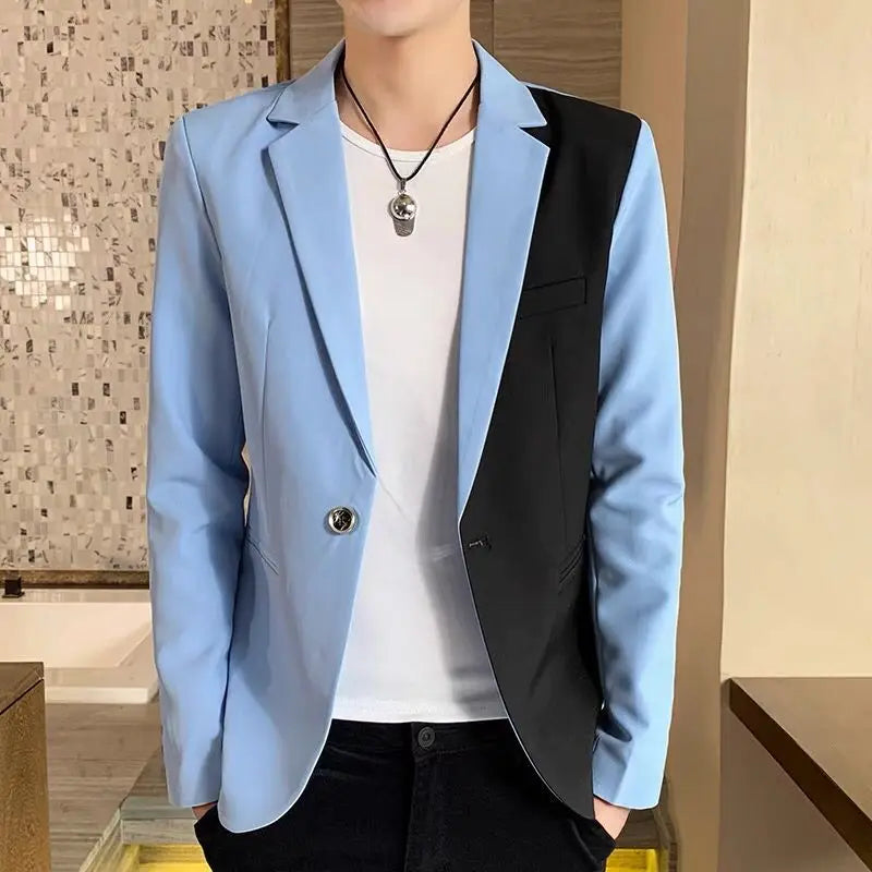 2022 nova primavera gradiente cor terno jaqueta streetwear coreano magro ajuste casual blazer casamento negócio roupas terno casacos
