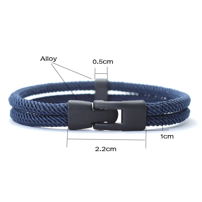 Nova moda masculina pulseira fio dupla camada destacável combinando empilhável braslet acessórios de lazer hombre erkek bileklik