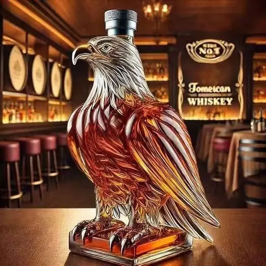 Decantador de licor de águia, pai, marido, vidro, uísque, garrafa requintada, garrafa de licor de águia, diversão, decoração de casa para feriados