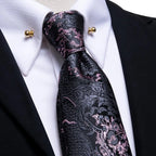 Oi-Tie-gravata azul teal masculina, gravata de alta qualidade, pino de gola dourada, conjunto de abotoaduras sólidas, luxo, novo