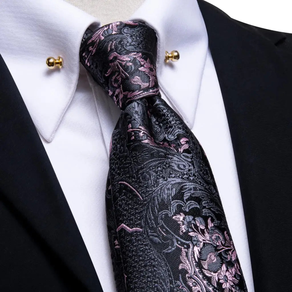 Oi-Tie-gravata azul teal masculina, gravata de alta qualidade, pino de gola dourada, conjunto de abotoaduras sólidas, luxo, novo