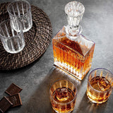 Cristal sem chumbo uísque decanter & licor decanter com rolha de vidro para álcool bourbon scotch 650ml