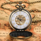 Retro Oco Esqueleto Engrenagem com Design Escultura 3D, Antique Bronze Pocket Watch, Dial Padrão, Alloy Relógio, Jóias Cadeia, cintura grossa