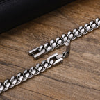 Vnox-Pulseiras de Corrente Cubana para Homens e Mulheres, Aço Inoxidável Sólido, Pulseira Curb Link, Jóias, 6mm, 8mm, 10mm, 12mm
