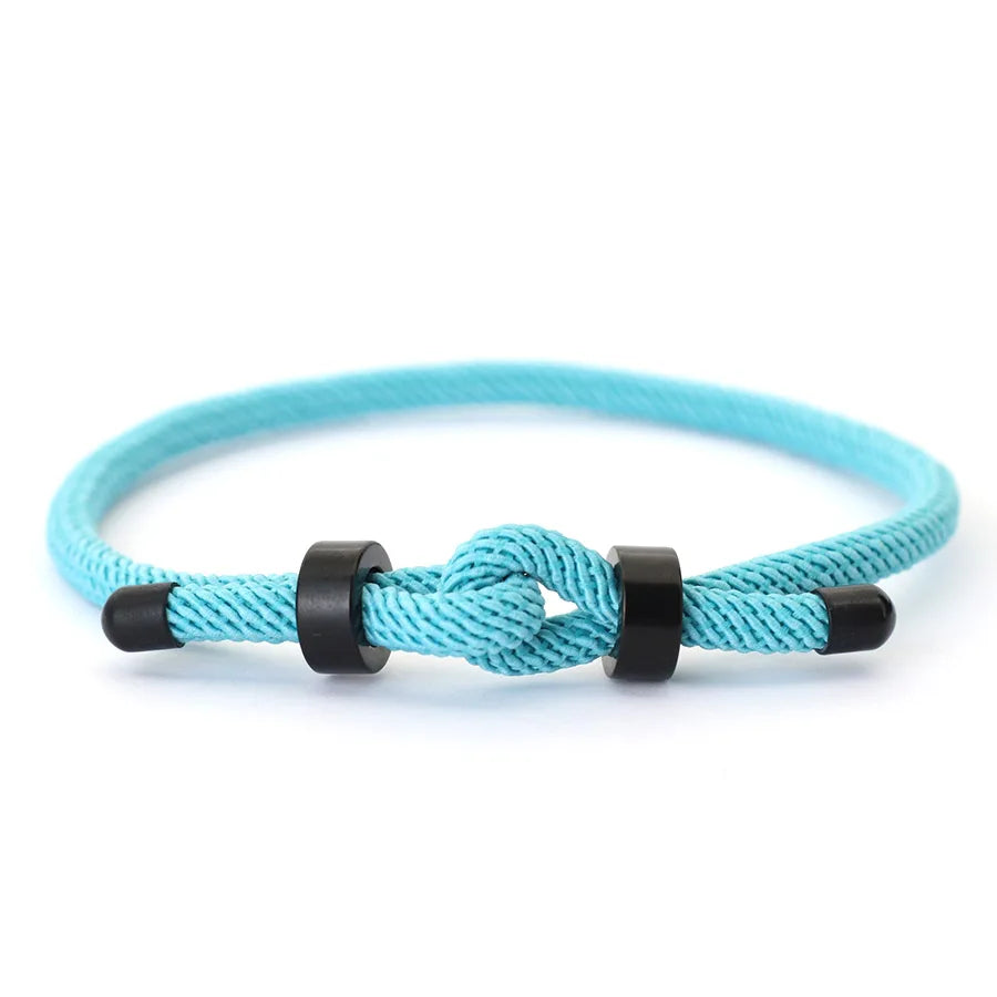 Pulseira ajustável corda vermelha para homens, fecho de aço inoxidável, braclet de ciclismo ao ar livre, grau A, corda de 4mm, presente para ele