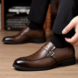 Sapatos masculinos casuais de couro, de alta qualidade, clássico, estilo italiano, negócios, casamento, data, sapatos formais, sola confortável, mocassins de cano baixo