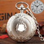 Luxo prata escudo coroa padrão relógio de bolso de quartzo moda colar pingente corrente jóias presente steampunk relógio para homem