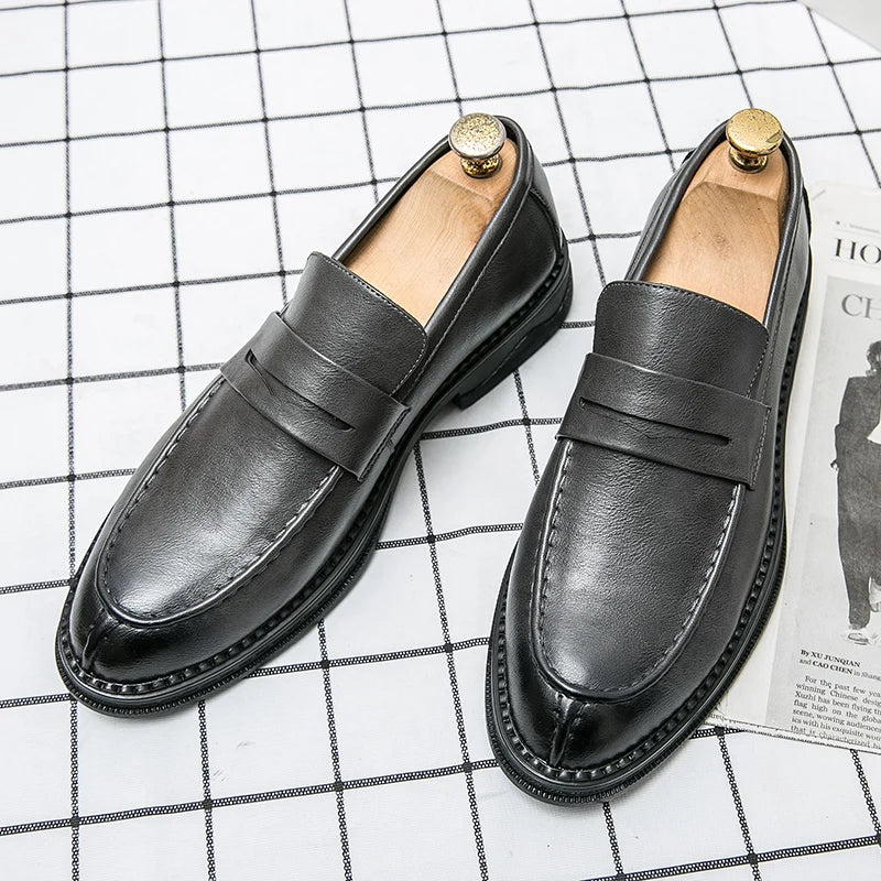 Sapatos de negócios de prata premium dos homens oxford sapatos de couro marca mocassins deslizamento em sapatos de casamento de alta qualidade sola macia sapatos vestido