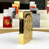 Isqueiro a gás vintage de alta qualidade para homens e mulheres, caixa de cigarro à prova de vento, nova condição