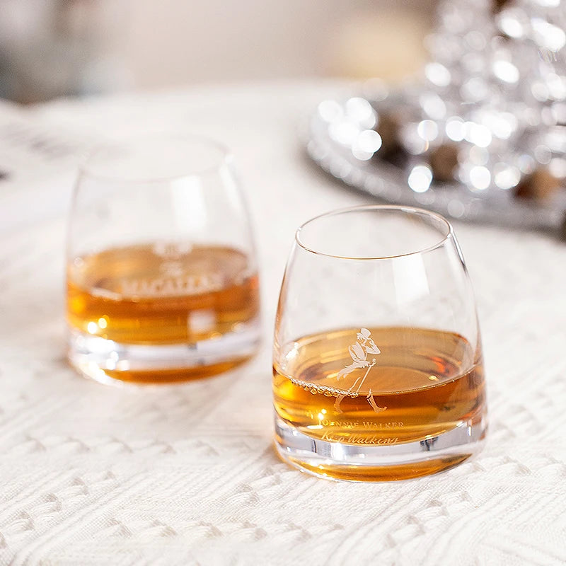 Copos de uísque Macallan, conjunto de 2 - Pronto para bola de gelo! Copo de 11 onças, perfeito para escocês, coquetéis, rum, vodka. Barware estiloso.