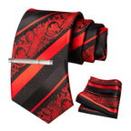 Clássico masculino floral gravata 8cm conjunto de gravata de seda bolso quadrado gravata clipe ternos de negócios acessórios noivo casamento cravat