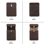 Estojo De Couro De Couro Portátil Para Charuto, Humidor De Luxo, Acessórios De Fumar, Fivela De Latão, Compartimentos De Armazenamento, 3 ou 6 Slots