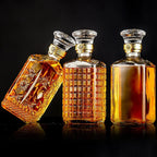 Dispensador de decantador quadrado de alta qualidade, 800-1000ml, garrafa de vidro de cristal, vinho com tampa de parafuso, aerador, espelho, jarro, presente, decoração de bar