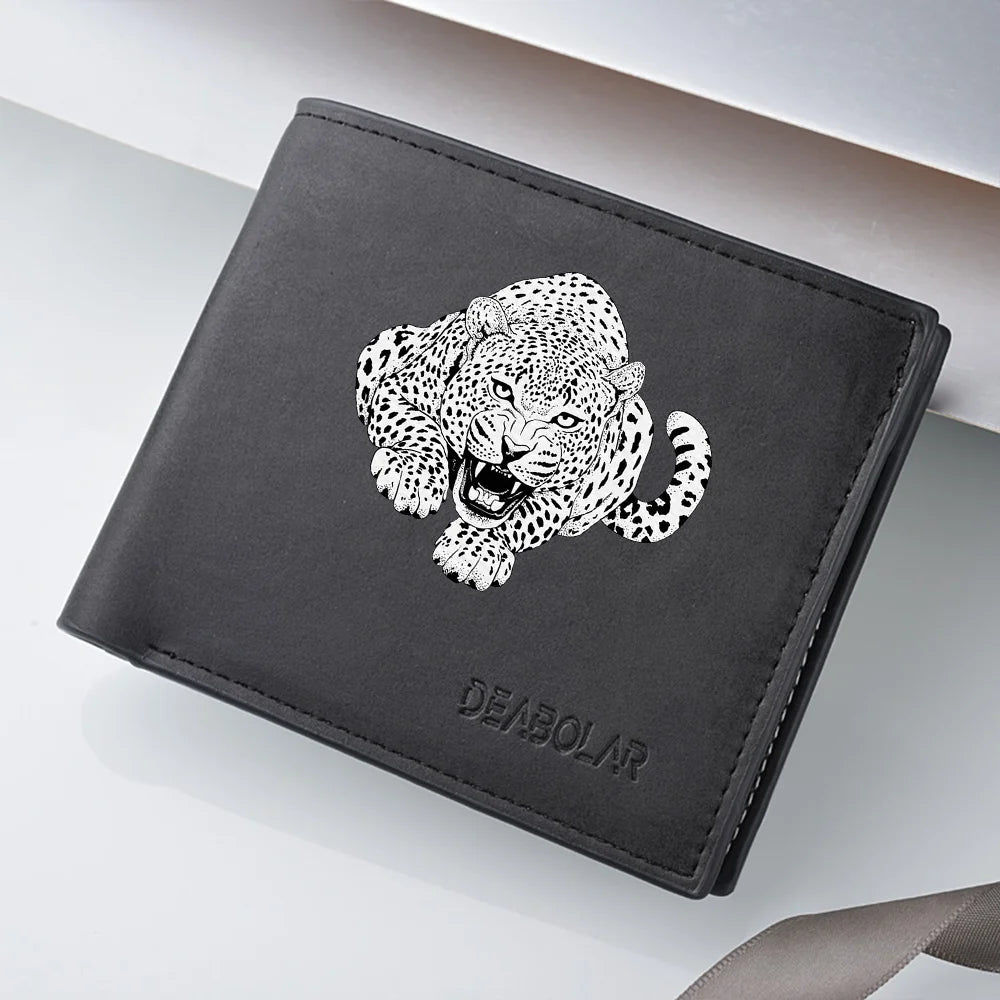 Carteira masculina com estilo europeu e vários compartimentos para cartões com zíper, uma carteira retrô dobrável dupla