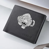 Carteira masculina com estilo europeu e vários compartimentos para cartões com zíper, uma carteira retrô dobrável dupla