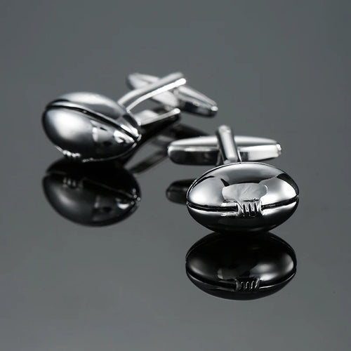 Camisa francesa Abotoaduras Material De Cobre, Abotoaduras De Rugby Estilo Clássico Masculino, Acessórios de Moda, Atacado