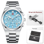Mini foco moda masculina militar esporte relógio pulseira de aço inoxidável luminoso resistente à água relógio de pulso de quartzo com calendário1614