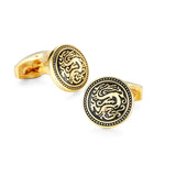 Camisa francesa abotoaduras Material De Cobre, Estilo Chinês Dragão Padrão Abotoaduras, Acessórios De Vestuário, Atacado