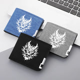 Carteira masculina de alta qualidade designer novo botão de zíper multi-slot estudante na moda personalidade carteira