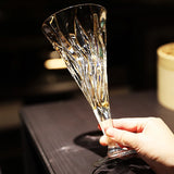 Conjunto De Vidro De Vinho Tinto Alto De Cristal, cristal Alto, uísque De Ouro