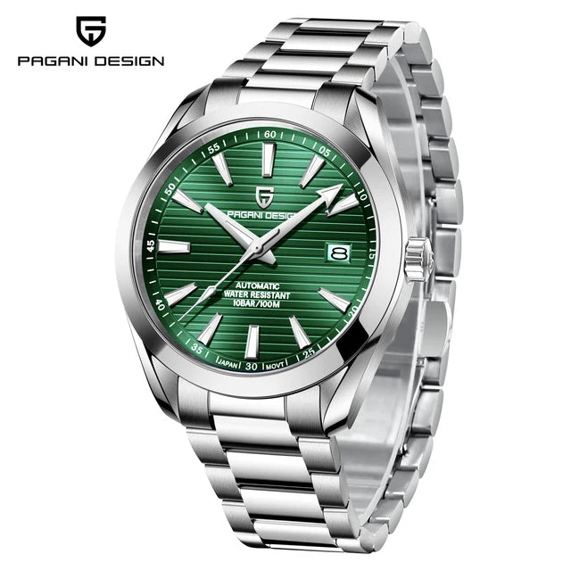 Pagani design a150 40mm relógio mecânico masculino de luxo vidro safira relógio automático 100m à prova dwaterproof água reloj hombre