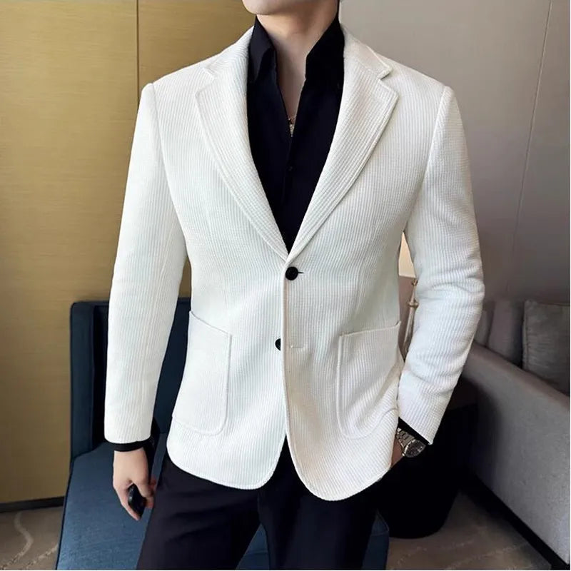 Outono inverno nova chenille veludo terno jaqueta masculina casual negócios moda formal festa casacos tailcoat roupas masculinas 4xl-m