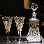Conjunto De Vidro De Vinho Tinto Alto De Cristal, cristal Alto, uísque De Ouro