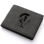 Carteira curta masculina de couro PU vintage fino porta cartão de crédito carteira compacta preta