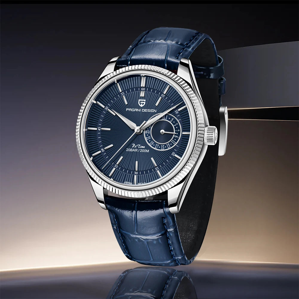 Pagani design masculino relógios de pulso quartzo luxo vidro safira mergulhador relógio masculino 200m à prova dwaterproof água data relógio de negócios para homem