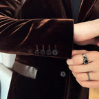 Outono inverno novos homens mercerizado veludo fino ajuste terno casacos moda couro emenda casual negócios formal festa fraque 4xl-m