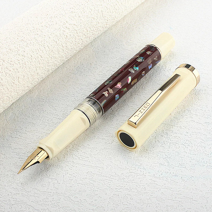 Jinhao 58 caneta tinteiro concha verde/vermelha, cores de alta qualidade f ef, caneta de caligrafia, material de escritório escolar, papelaria