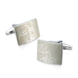 Camisa francesa Abotoaduras Material De Cobre, Retangular Modelado A Laser, Moda Masculina, Acessórios de vestuário, Atacado