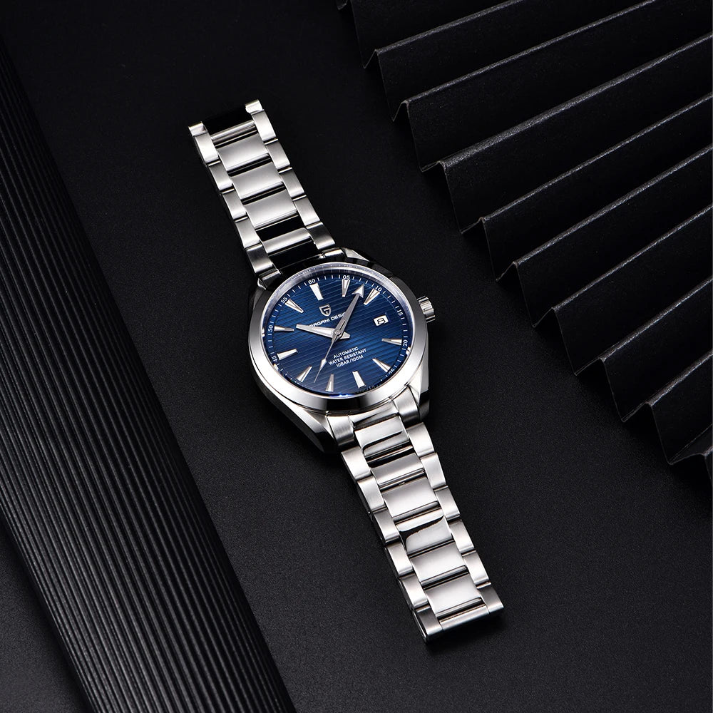 Pagani design a150 40mm relógio mecânico masculino de luxo vidro safira relógio automático 100m à prova dwaterproof água reloj hombre