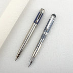 Caneta esferográfica de tinta luxuosa clássica, tinta de ponto médio 0.7mm, escrita suave, caneta esferográfica de metal, assinatura
