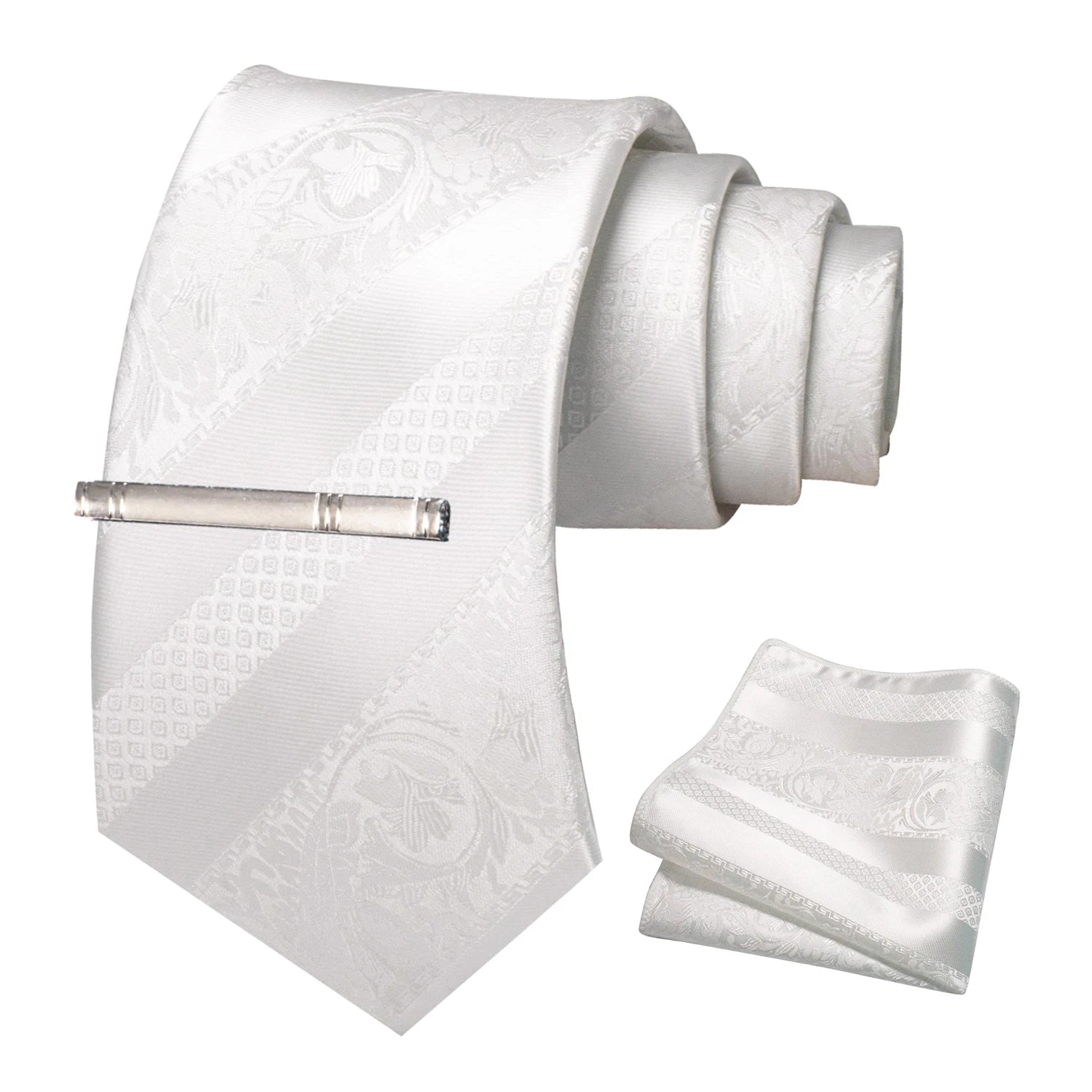 Clássico masculino floral gravata 8cm conjunto de gravata de seda bolso quadrado gravata clipe ternos de negócios acessórios noivo casamento cravat