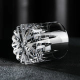 Corte de diamante asterismo mão escultura cristal antigo vidro grosso pesado clássico uísque pedras copo vinho cerveja tumbler lowball