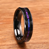 Anel de carboneto de tungstênio preto 8mm para homem anillos bague homme pareja de compromiso joias da moda alianças de casamento anéis de noivado