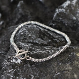 Único irregular 4mm pequena hematita pedra pulseira para homens vintage ouro prata cor semente contas braslet cura jóias pulseria