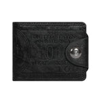 Carteiras masculinas com 100 dólares americanos padrão carteira de couro masculino walet foto cartão titular moda grande capacidade carteira bolsa saco
