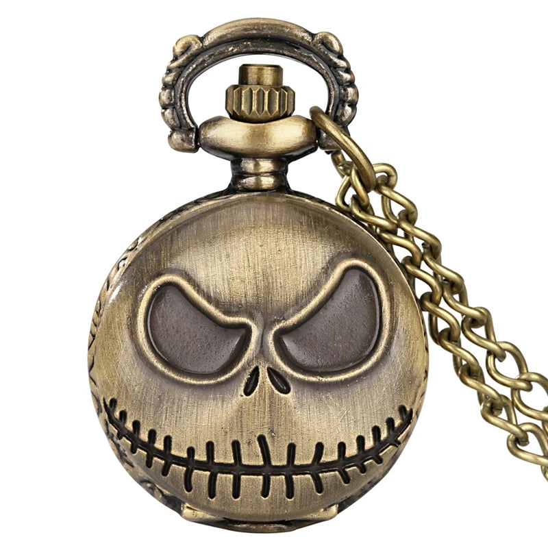 Pouco bronze coroa personagem retro design vintage relógios de bolso para homem com 80cm colar corrente arte antiga colecionáveis